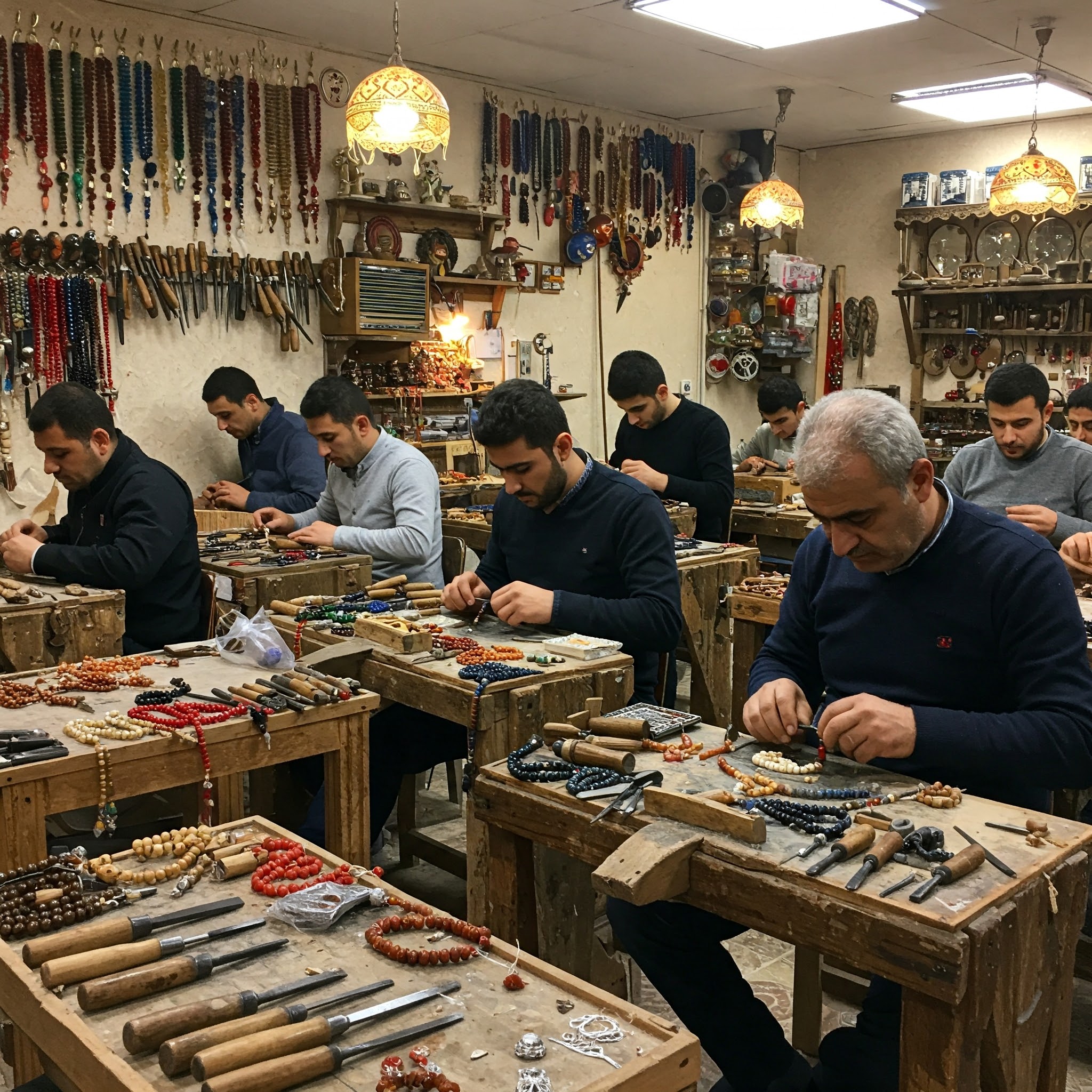 Şanlıurfa'da Tesbih Atölyeleri Harıl Harıl Çalışıyor