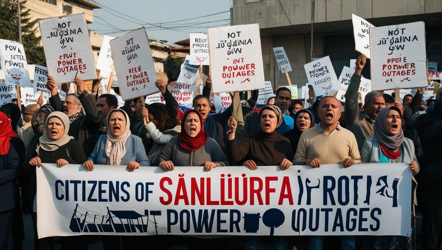 Urfa'da Elektrik Kesinti Protestosu