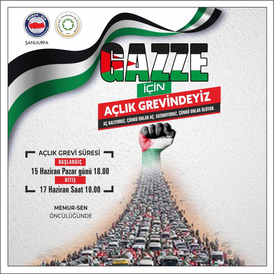 Urfa'da Filistin İçin Açlık Grevi Başlatılıyor