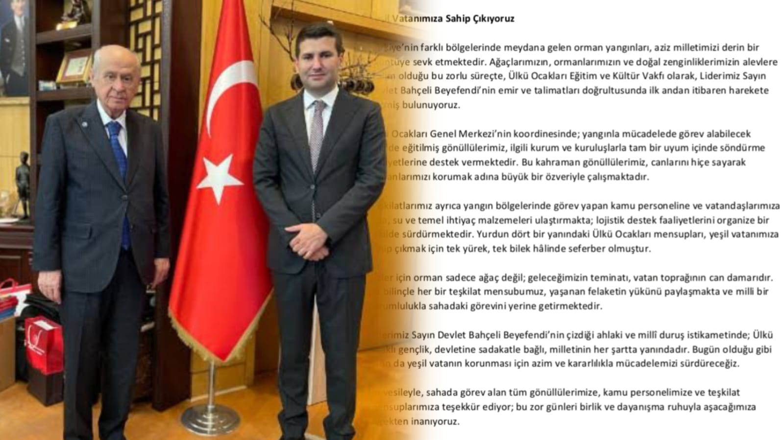 Ülkü Ocakları’ndan Orman Yangınlarına Müdahale Seferberliği