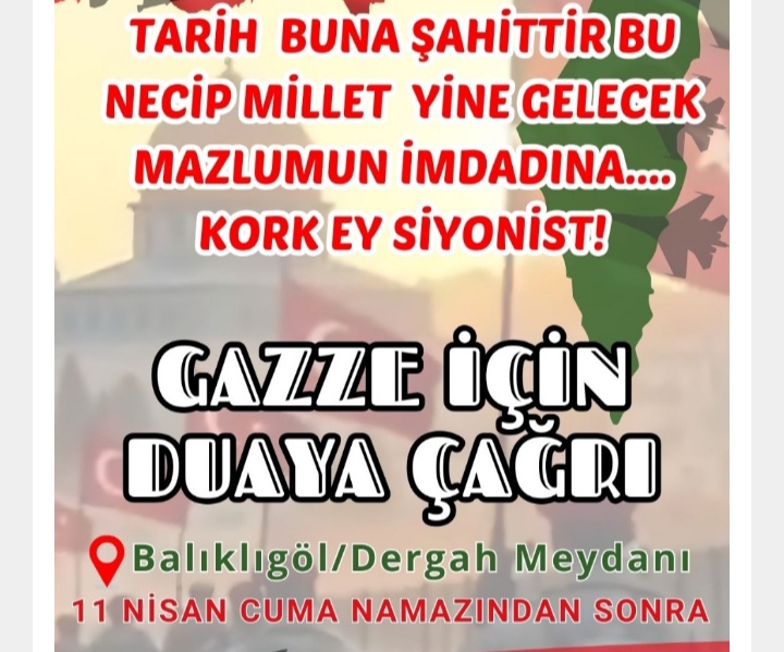 Şanlıurfa STK'larından Gazze İçin Dua Çağrısı